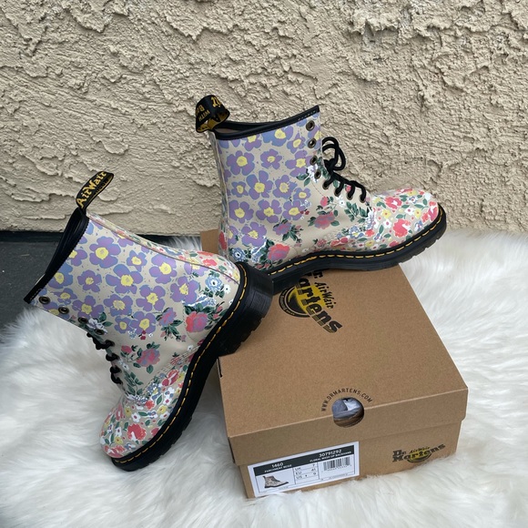 ⚜️ Dr. Martens floral combat boots SZ 9 - Picture 4 of 12